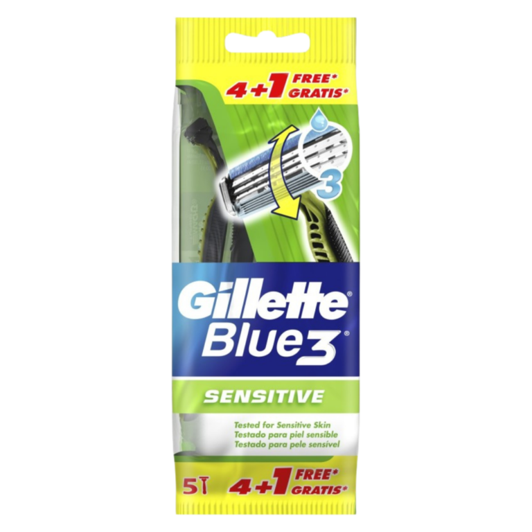 GILLETTE BLUE 3 SENSITIVE MAQ DES 4+1UN