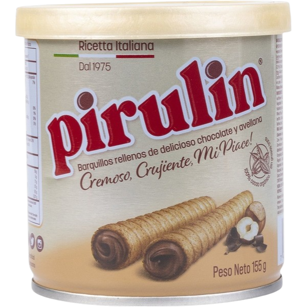 PIRULIN CHOCOLATE E AVELÃ LATA 155G
