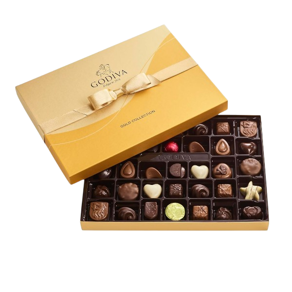 GODIVA GOLD COLLECTON 25 PIEZAS, 258G