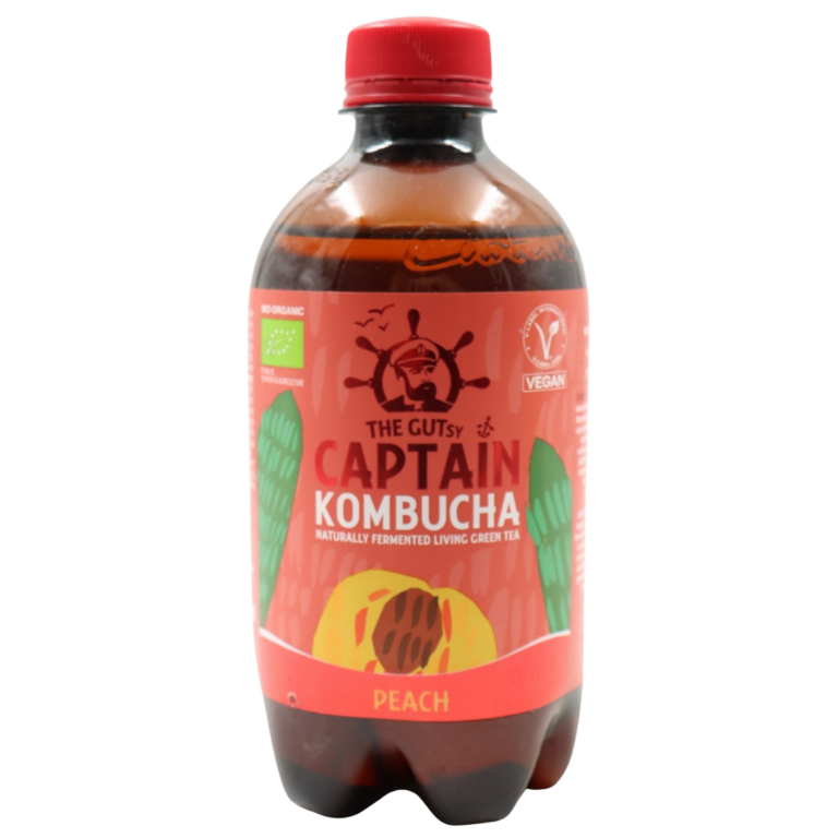 THE GUTSY CAPTAIN KOMBUCHA PÊSSEGO BIOLÓGICO 400ML