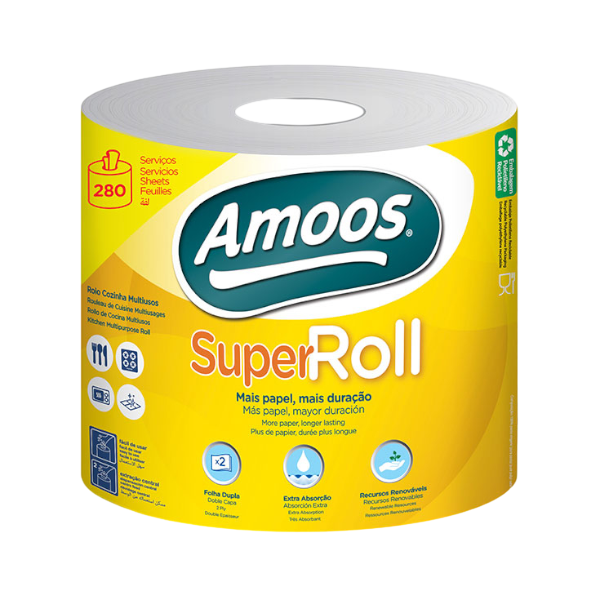 AMOOS PAPEL DE COZINHA SUPER ROLL 2C 1R