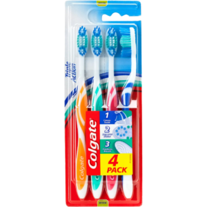 COLGATE BROSSE À DENTS MEDIUM TRIPLE ACTION 4U