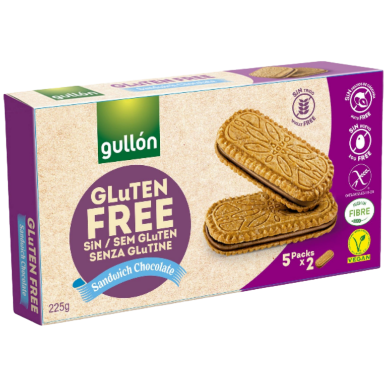 GULLON GALLETA RELLENA CHOCO S/GLUTEN 225G