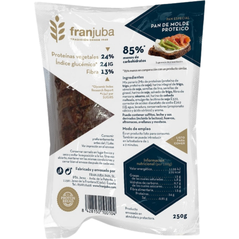 FRANJUBA PAN DE MOLDE PROTEICO 250G