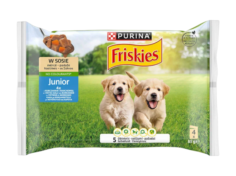 FRISKIES CÃO JÚNIOR SALSA DE FRANGO 4X8