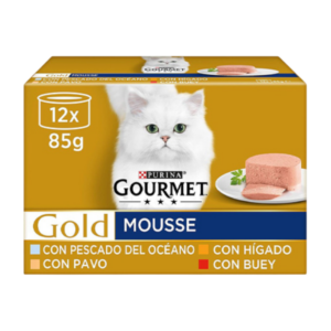 PURINA GOURMET GOLD MOUSSE SURTIDO 12X85G (H)
