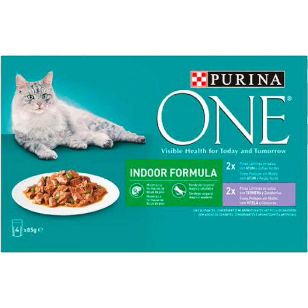 PURINA ONE PATÉE POUR CHAT AU THON 4X85G
