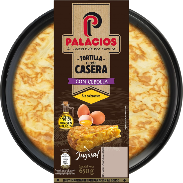 PALACIOS TORTILLA CASERA PLANCHA CON CEBOLLA 650GR