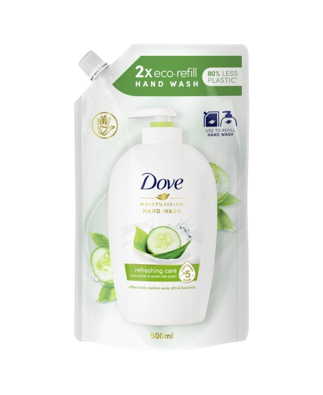 DOVE JABON DE MANOS REFILL PEPINO 500ML
