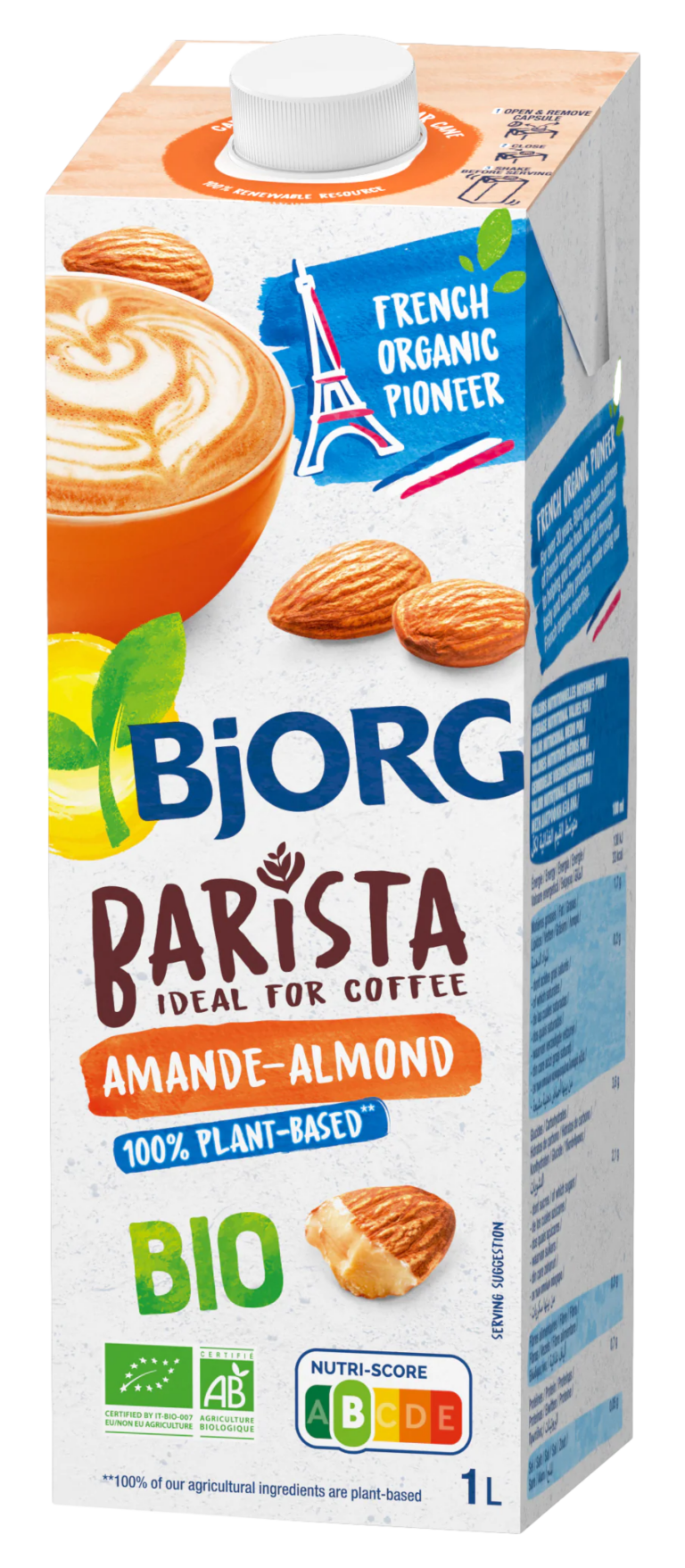 BJORG LAIT AMANDE BARISTA BIO 1L