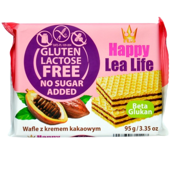 HAPPY LEA BARQUILLO CHOCOLATE SIN GLUTEN 95G