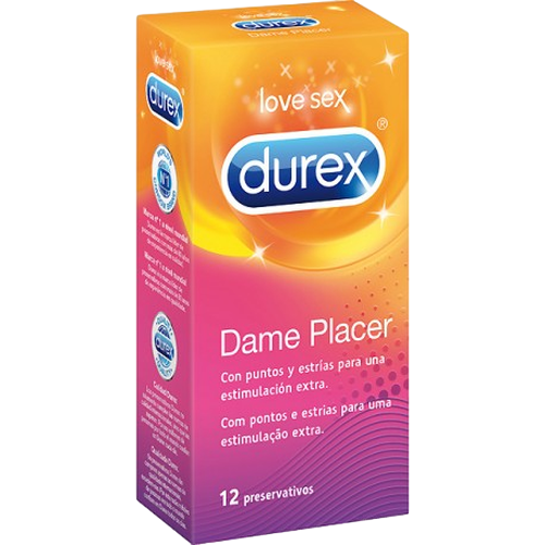 DUREX PRESERVATIVOS DAME PLACER 12U