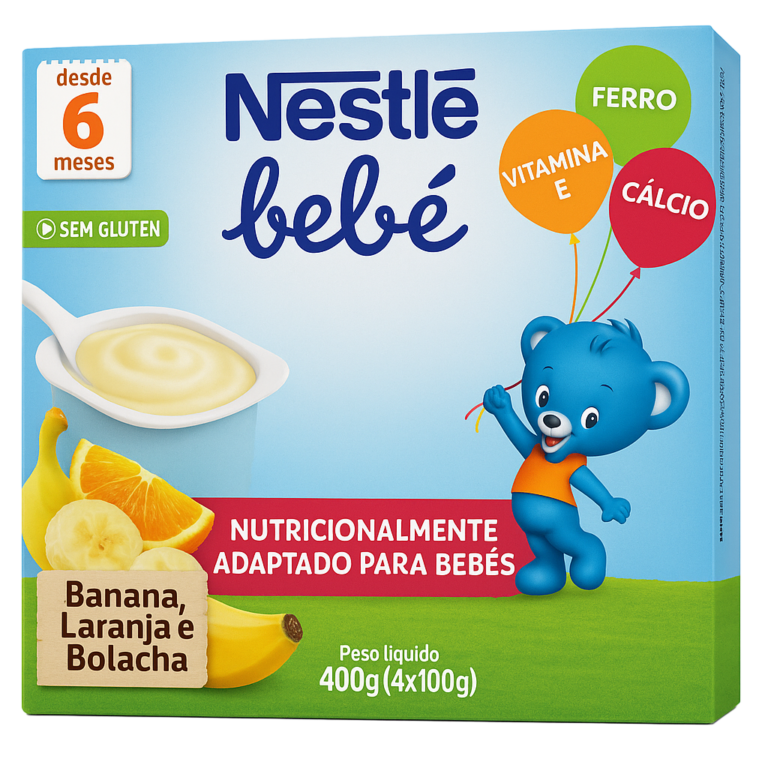 NESTLÉ IOGURTE BEBÉ BANANA / LARANJA / BOLACHA 4X100G