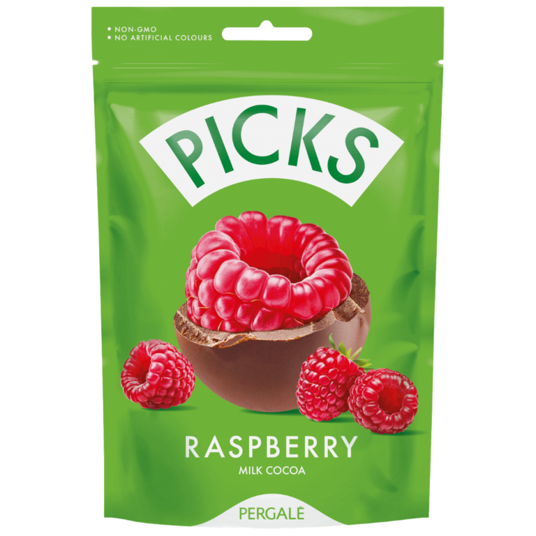 PERGALE FRAMBOISES ENROBÉES DE CHOCOLAT 90G