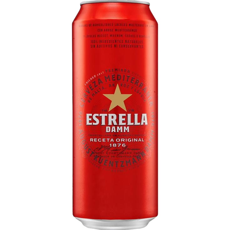 ESTRELLA DAMM CERVEJA LATA 50CL