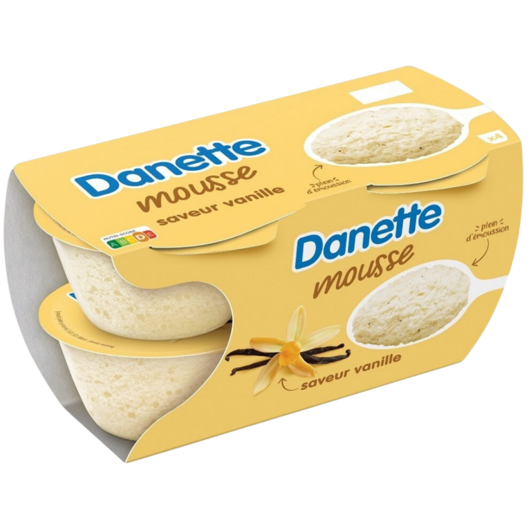 DANETTE MOUSSE VANILLE 4X60G