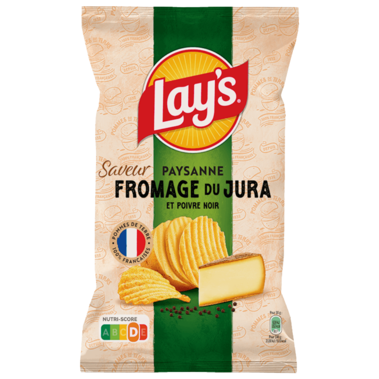 LAYS CHIPS PAYSANNE FROMAGE DU JURA 120G
