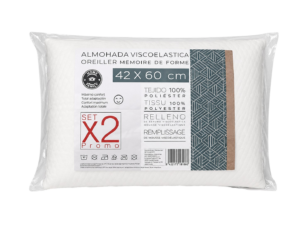  ALMOFADA 60% VISCO 60X45CM PACK 2UN