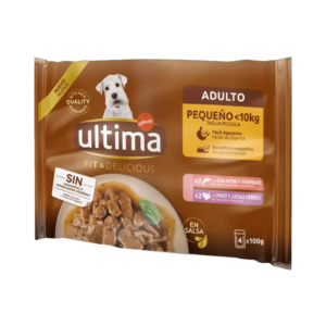 ULTIMA ADULTO MINI EN SALSA SALM Y PAVO 4X100G