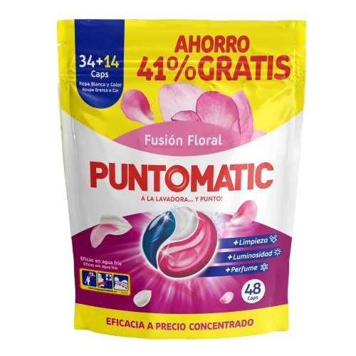 PUNTOMATIC DETERGENTE CÁPS. FUSION FLORAL 34+14D