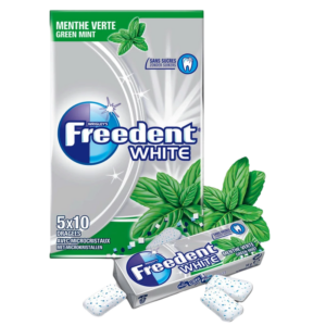 FREEDENT CHEWING GUM MENTHE BLANCHE 5X10