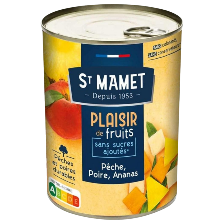 SAINT MAMET PÊCHE POIRE ANANAS 412G