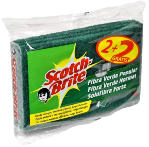 SCOTCH BRITE ESFREGÃO FIBRA VERDE 2+2 UN
