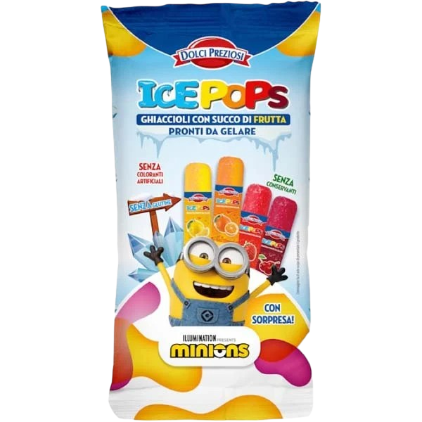 DOLCI PREZIOSI ICE POPS MINIONS 4UDS 40ML