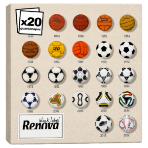 RENOVA GUARDANAPOS MUNDIAL FUTEBOL 33X33 20UN