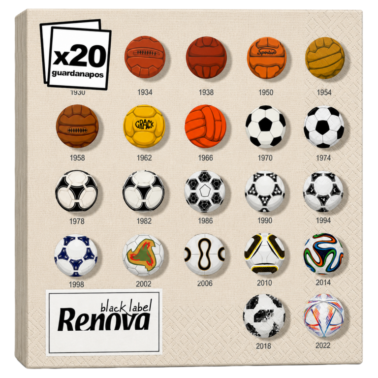 RENOVA GUARDANAPOS MUNDIAL FUTEBOL 33X33 20UN