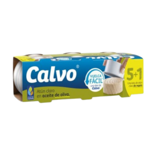 CALVO ATÚN CLARO EN ACEITE DE OLIVA 5+1 UDS 52G