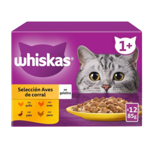 WHISKAS AVES EM GELATINA 12X85G