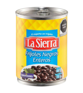 LA SIERRA FRIJOLES NEGROS ENTEROS LATA 560G