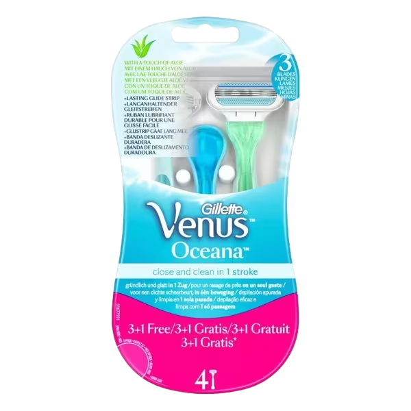 GILLETTE VENUS MÁQUINA DE BARBEAR OCEANA 3 DESCARTÁVEL