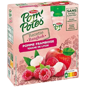 MATERNE POMPOTES POMME FRAMBOISE LITCHI 16X90G