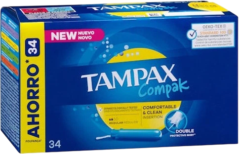 TAMPAX COMPAK REGULAR 34UDS