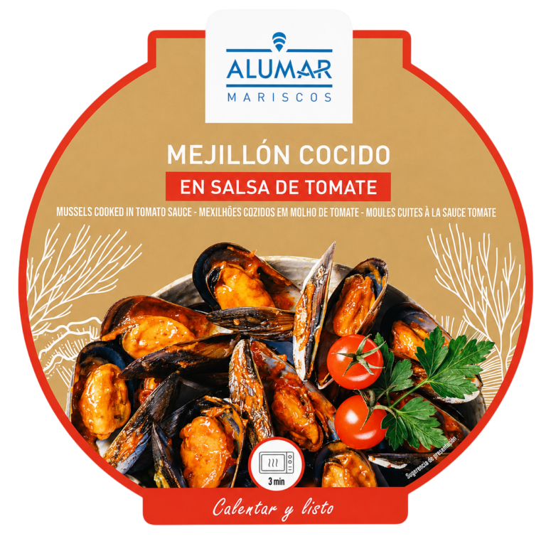 ALUMAR MEXILHÃO COZIDO EM MOLHO DE TOMATE 500G