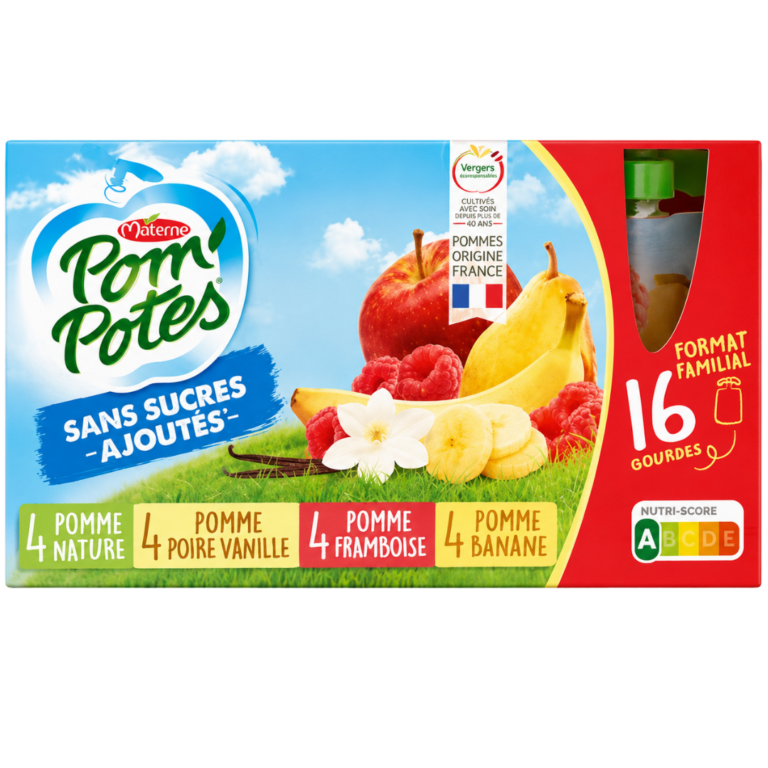 MATERNE POMPOTES SANS SUCRES AJOUTÉS 16X90G