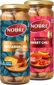 NOBRE SALSICHAS MOSTARDA E MEL / SWEET CHILI 210G