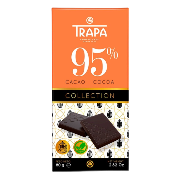 TRAPA COLLECTION CHOCOLATE 95% CACAO 80GR