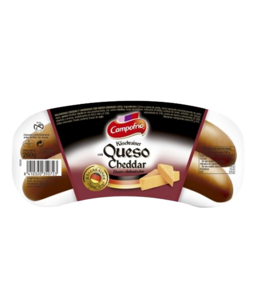 CAMPOFRIO SALCHICHAS ALEMANAS QUESO CHED
