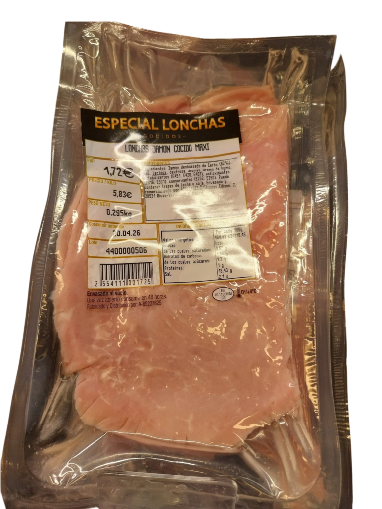  PVP APROX JAMON COCIDO MAXI LONCHAS 300