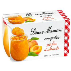 BONNE MAMAN COMPOTÉE PÊCHE ABRICOT 2X130G