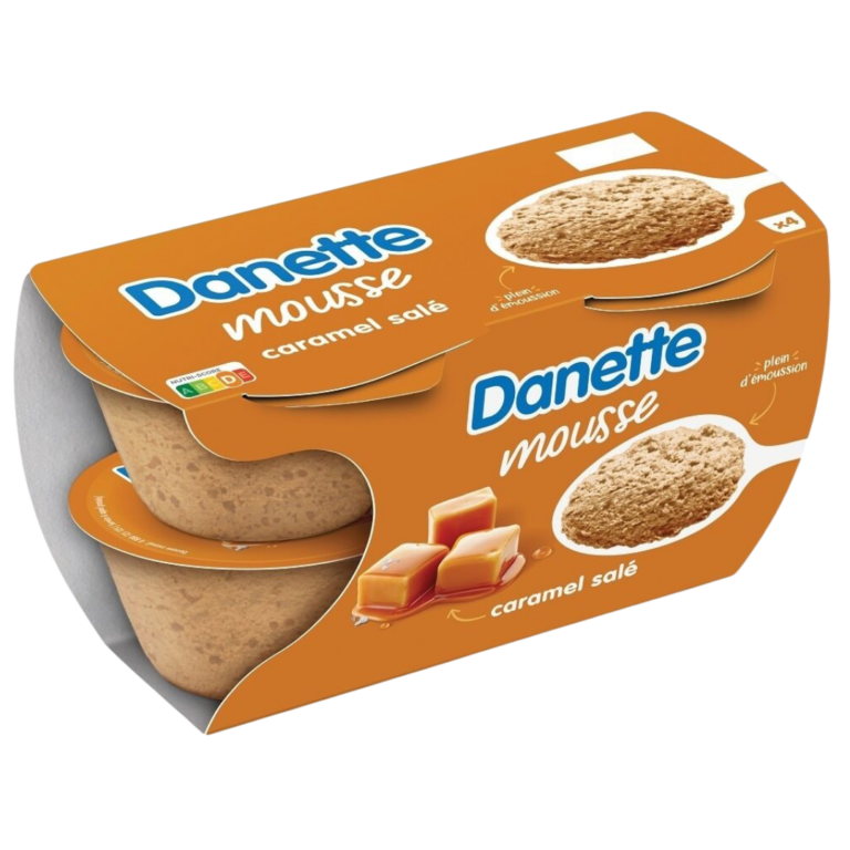 DANETTE MOUSSE CARAMEL SALÉ 4X60G