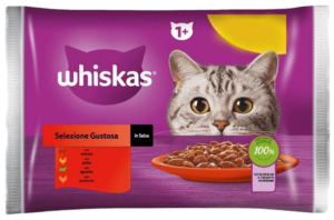 WHISKAS SELECCI�N DE CARNE PARA ADULTOS 4X85G