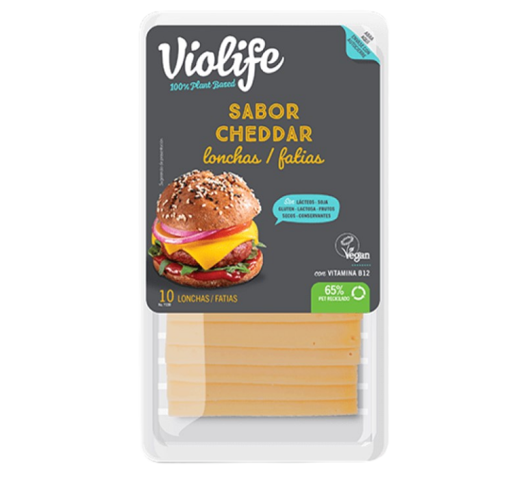 VIOLIFE FATIAS VEGETAIS CHEDDAR 200G