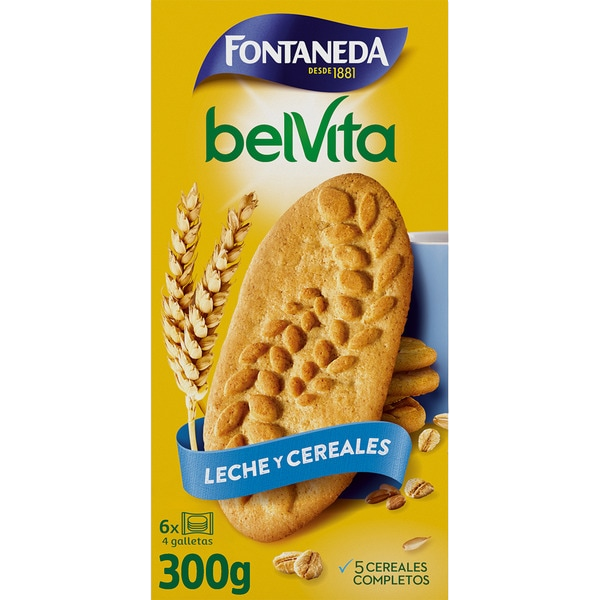 FONTANEDA BELVITA GALLETA LECHE Y CEREALES 300G