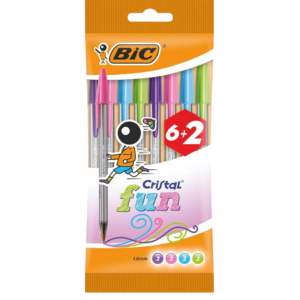 BIC STYLOS CRISTAL FUN 8U