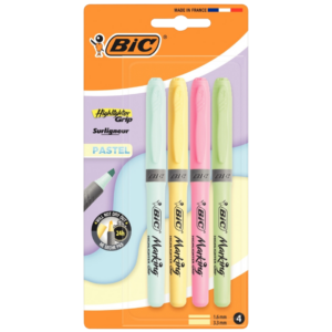 BIC SURLIGNEURS PASTEL 4U