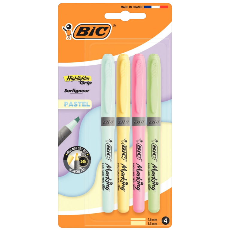 BIC SURLIGNEURS PASTEL 4U